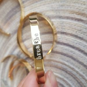 "Breathe" Brass Cuff Bracelet
